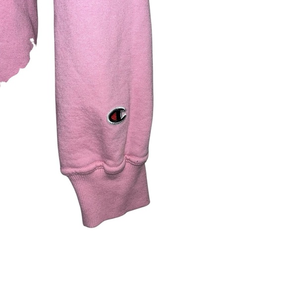 Champion Pink Crewneck Sweatshirt Small Logo Pullover Vintage Y2K Streetwear S - Picture 2 of 5